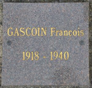GASCOIN plaque